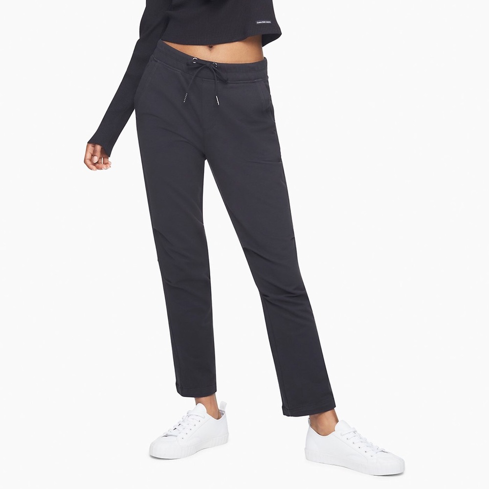 CALVIN KLEIN garment dyed slim fit pants